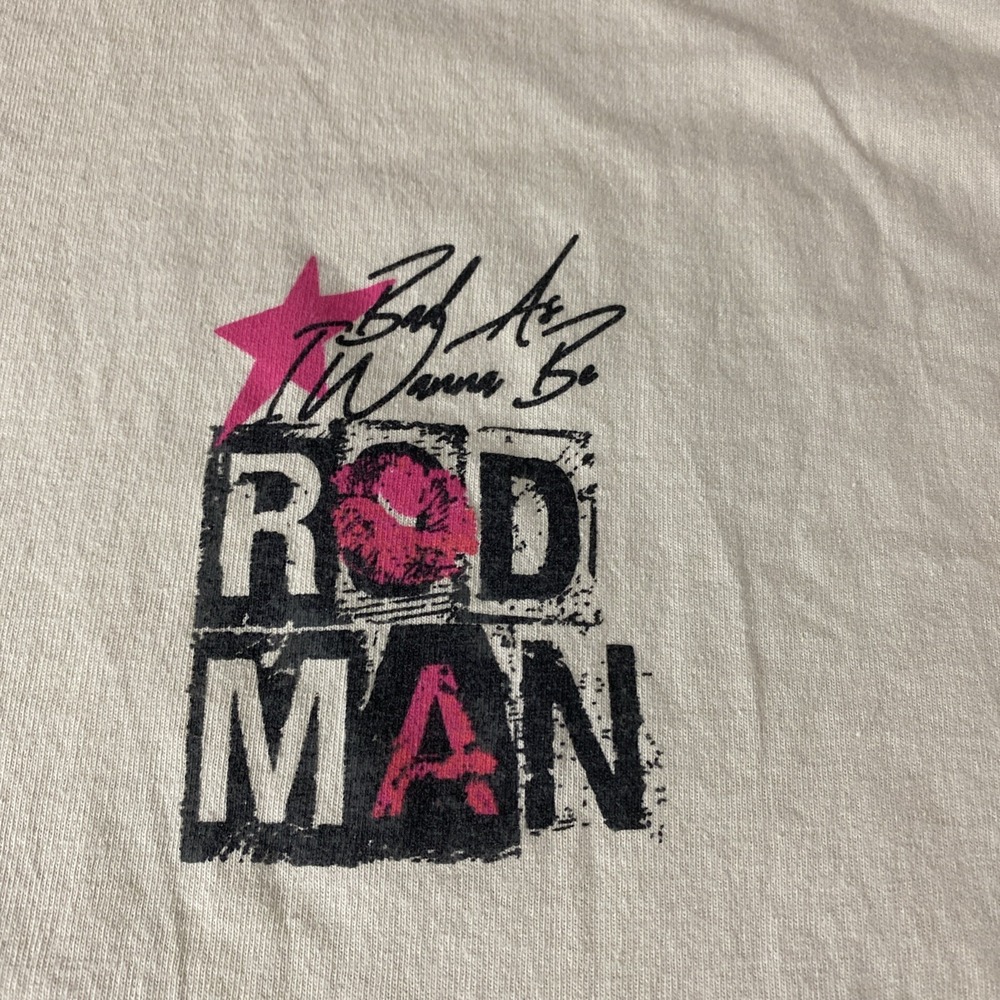 Vintage? Dennis Rodman T-Shirt Large Bad As I Wanna Be Rap Tee Rod Man - Picture 3 of 12